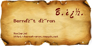 Bernát Áron névjegykártya